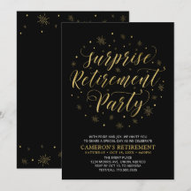 Oro y Negro | Fiesta de Jubilación Sorpresa Modern