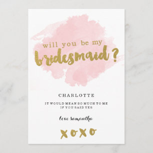 Invitación ¿Oro y Rubor serás mi dama de honor?