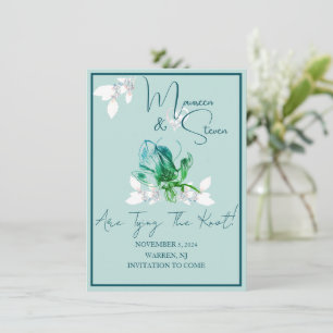 Invitación Orquid Bright Green Save The Date Boda Card