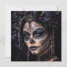 Invitación Orquídea Amatista Calavera – Calavera Gótica de Az