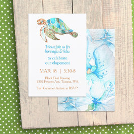 Invitación Orquídea Azul, Fiesta de recepción de tortugas mar