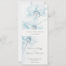 Invitación Orquídea azul suave Guardar la fecha