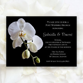 Invitación Orquídea Blanca en Desayuno Nupcial Posterior al M