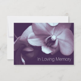 Invitación Orquídea en la memoria amorosa Morada celebración
