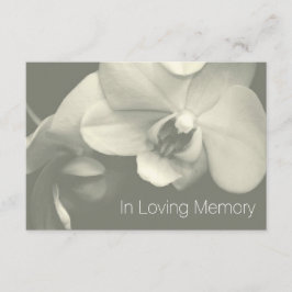 Invitación Orquídea en memoria amorosa Kaki celebración de la