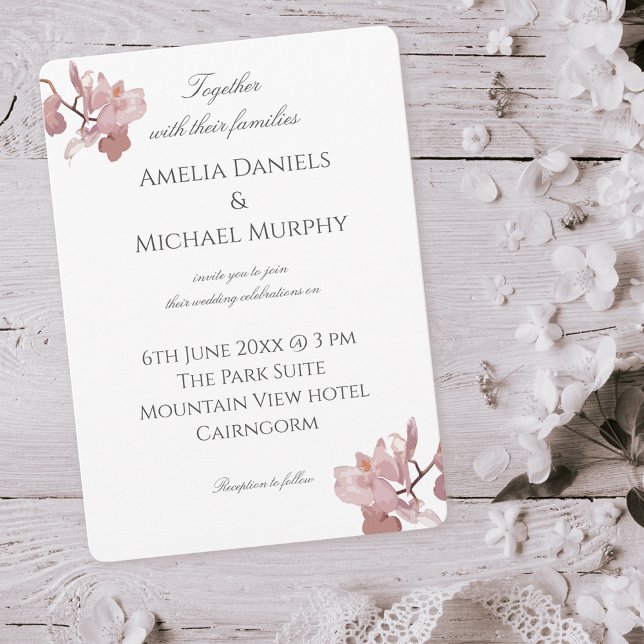 Invitación Orquídea rosa Dusky (Subido por el creador)