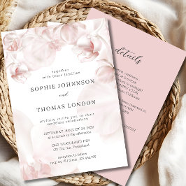 Invitación Orquídea rosa turbia, todo en un boda acuático