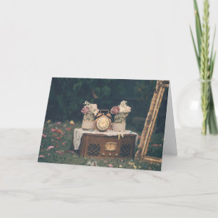 Invitación Orquídea sobre fondo blanco