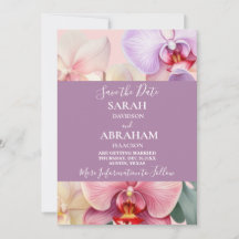 Orquídeas Arcoíris Pastel Salva la Fecha