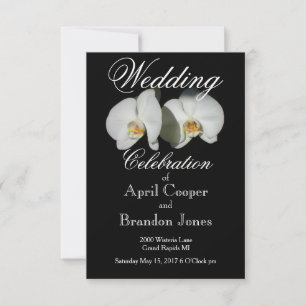 Invitación Orquídeas blancas floral tropical