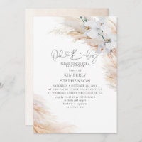 Orquídeas Blancas Pampas Grass Oh Baby Shower