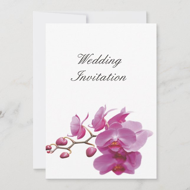 Invitación Orquídeas Bodas baratas Juegos de paquetes (Anverso)