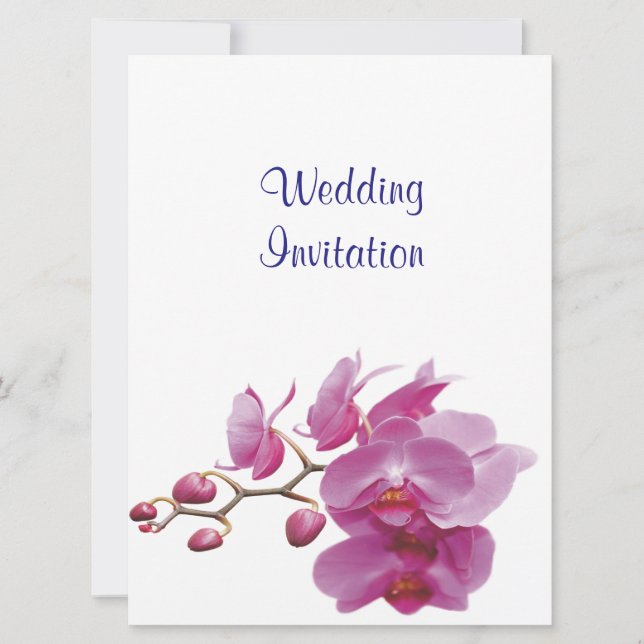 Invitación Orquídeas Bodas baratas Juegos de paquetes (Anverso)