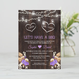 Invitación Orquídeas Pampas Grass Lunaria Barn I DO BBQ