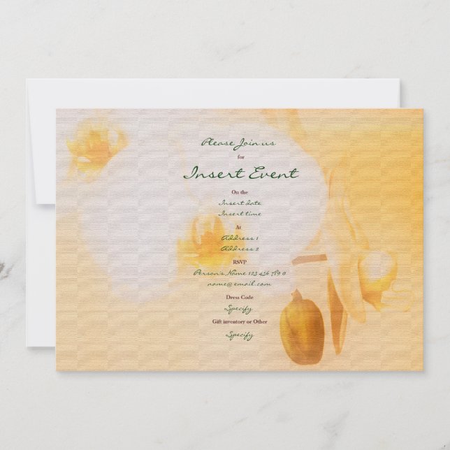 Invitación Orquídeas - personalizable (Anverso)