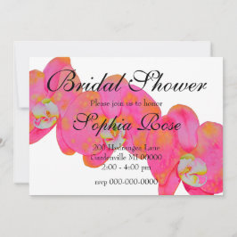 Invitación Orquídeas rosas
