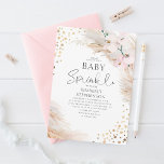 Invitación Orquídeas rosas Pampas Grass Baby Shower Sprinkle<br><div class="desc">Pampas tropicales césped,  orquídeas rosas,  elegantes invitaciones para la ducha de bebé - Baby Sprinkle</div>