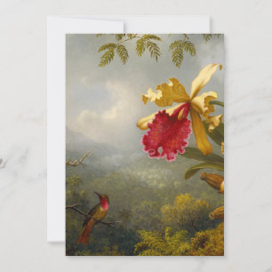 Invitación Orquids y Hummingbird Heade