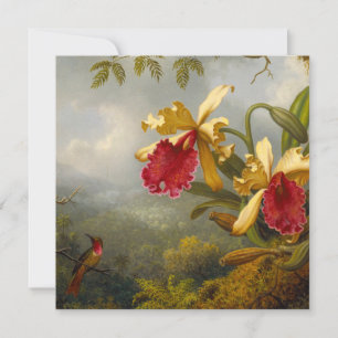 Invitación Orquids y Hummingbird Heade