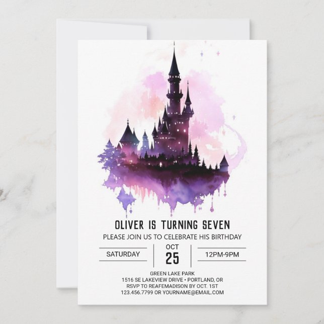 Invitación Ortografía Y Cumpleaños Del Asistente (Anverso)
