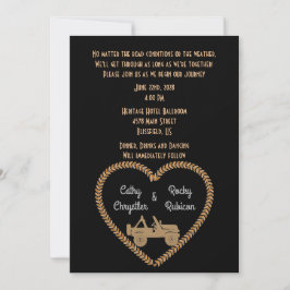 Invitación ORV GP Off Road ORV Nombres en Boda de corazón