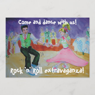 Invitación Oscilación que baila el sábado por la noche