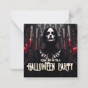 Invitación oscura gótica para fiesta de Halloween