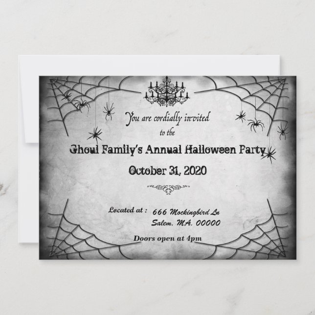 Invitación Oscuridad (Anverso)