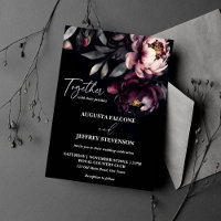 Oscuro moody noir elegante todo en un boda
