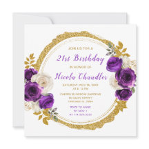 Oscuro Purple Gold Elegant Flowday Party