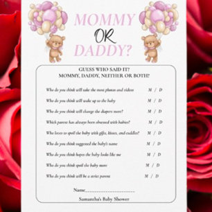 Invitación Osito de Baby Shower  Madre Futuro. Mamá o Papá