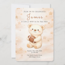 Osito de peluche de fútbol pequeño MVP Baby Shower