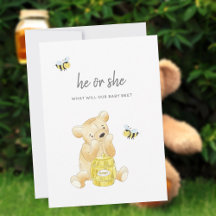 Osito de Revelación de Género con Abeja de Miel