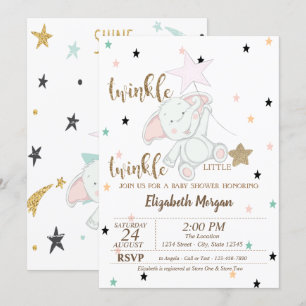 Invitación Osito, Estrellita, Estrellita, Cielo de Estrellas,