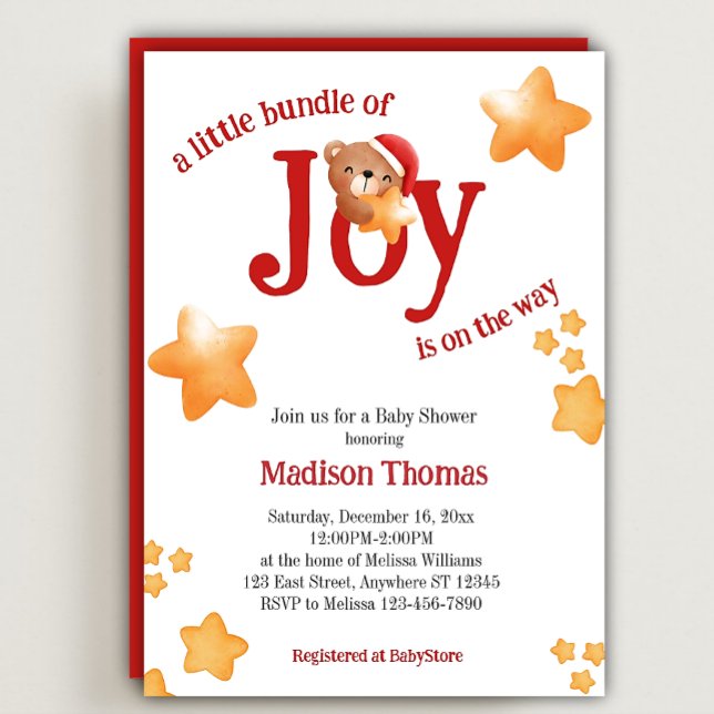 Invitación Osito Pequeño Haz de Alegría (Subido por el creador)