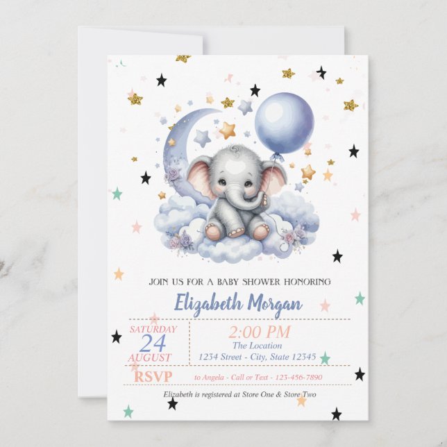 Invitación Osito Teddy Lindo Destaca Fiesta de Cumpleaños de  (Anverso)