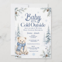 Oso Bebé Está Frío Afuera Nieve Invierno Baby Show