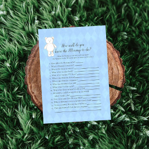 Invitación Oso Blanco De Teddy Que Conoce A Mamá Mejor Juego