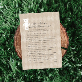 Invitación Oso Blanco De Teddy Que Conoce A Mamá Mejor Juego