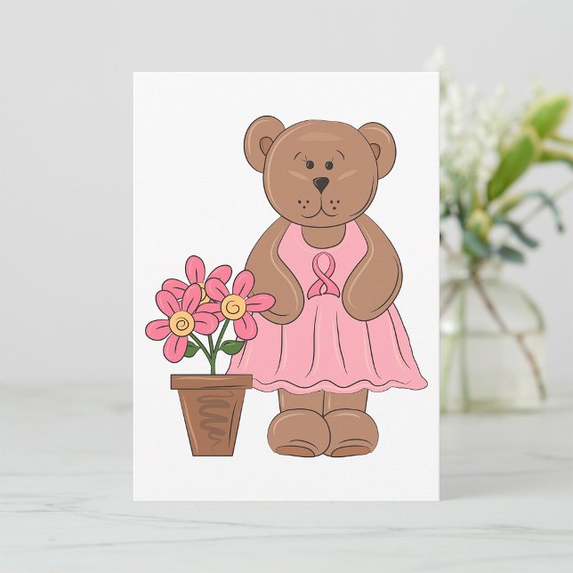 Invitación Oso de concientización sobre el cáncer de mama con (Subido por el creador)