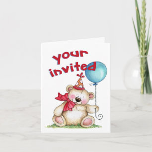 Invitación Oso de cumpleaños - Invitar