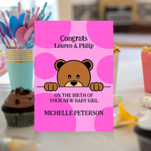 Invitación Oso de exploración suave PERSONALIZADO Punto P