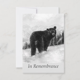 Invitación Oso de la Montaña personalizado Memorial de Agua A