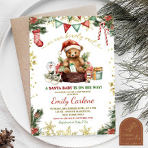 Oso de Navidad Santa Niño Baby Shower