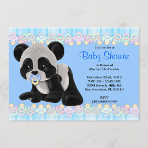 Invitación Oso de panda dulce LINDO del bebé de la felpa Baby