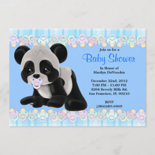 Invitación Oso de panda dulce LINDO del bebé de la felpa Baby
