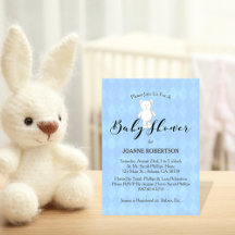 Oso de peluche blanco Diamante Azul Baby Shower
