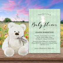 Oso de peluche blanco diamante verde salvia Baby S