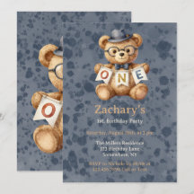 Oso de peluche con UN Estandarte Fiesta de cumplea