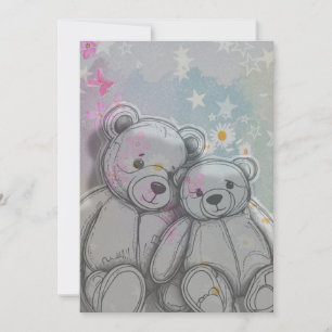 Invitación Oso de peluche Felicidad